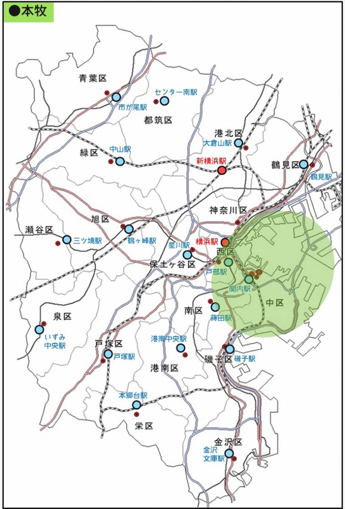 キョウエイアド 交通広告 横浜市営バス 走行エリア
