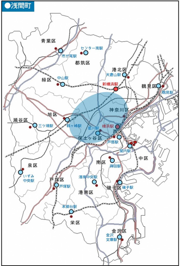 キョウエイアド 交通広告 横浜市営バス 走行エリア